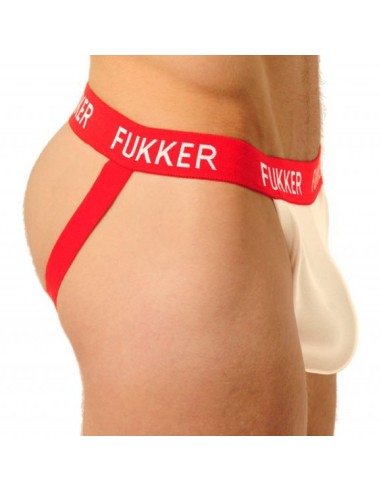 Jockstrap Fukker Blanc et Rouge