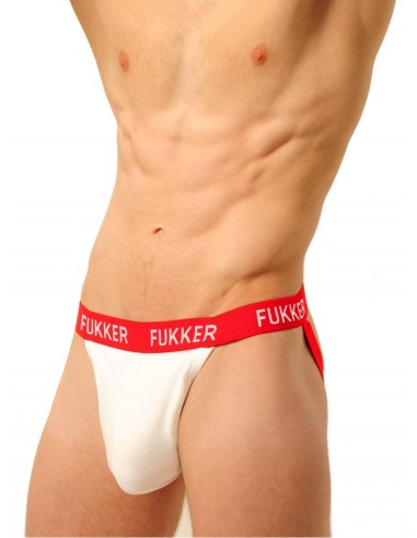 Jockstrap Fukker Blanc et Rouge