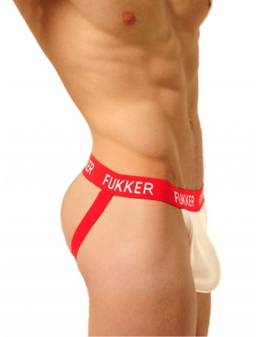 Jockstrap Fukker Blanc et Rouge
