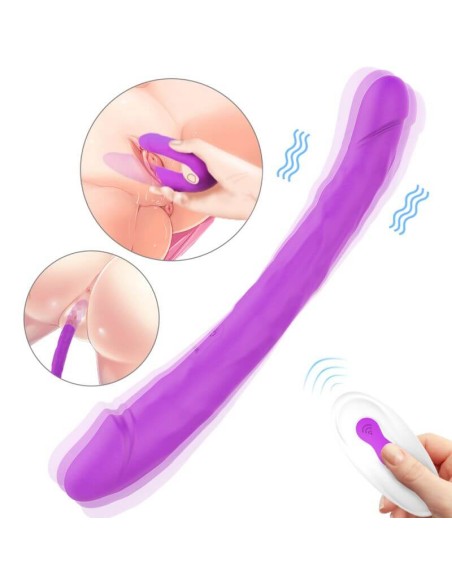 Double gode vibrant King 3 - 31 x 4cm Violet