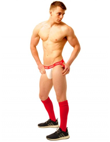 Jockstrap Fukker Blanc et Rouge