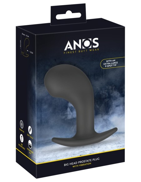 Stimulateur de prostate Big Head Anos 11 x 4 cm Noir