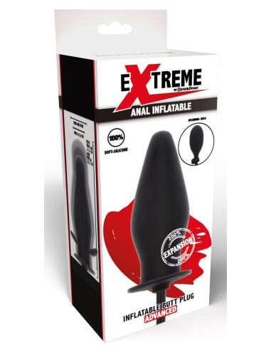 Plug gonflable Butt Advanced 12 x 4.5 cm Noir