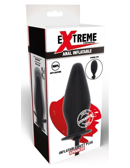 Plug gonflable Butt Advanced 12 x 4.5 cm Noir