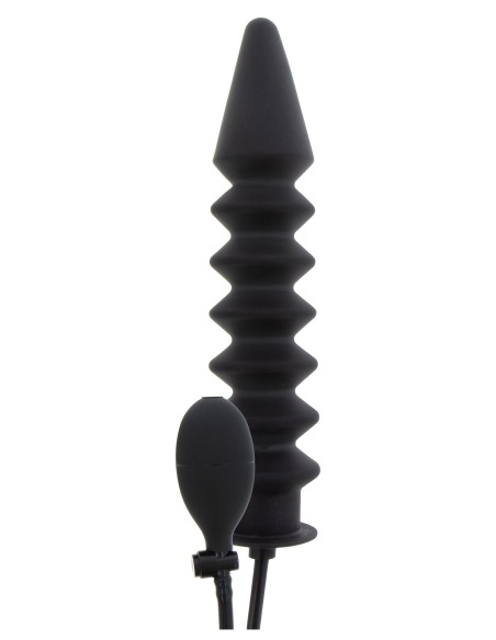 Gode gonflable Expert Ribbed 28 x 6 cm Noir