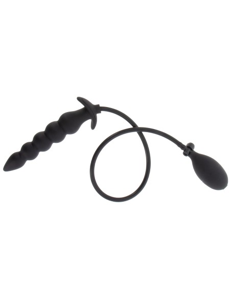 Plug gonflable Ribbed Advanced 18.5 x 4 cm Noir