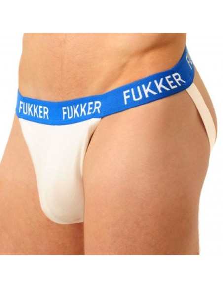 Jockstrap Fukker Blanc et bleu