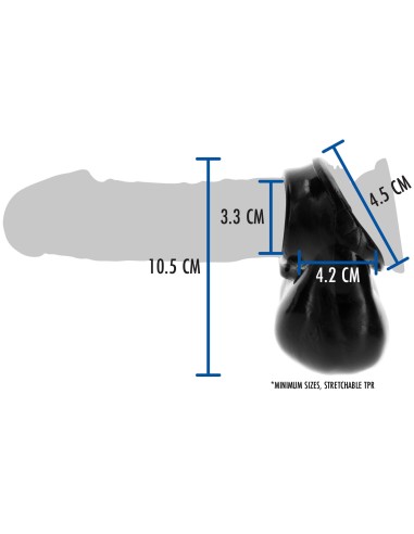 Sac à bourses souple Scrotum Holder Noir