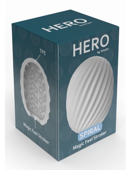 Oeuf de Masturbation HERO SPIRAL Blanc