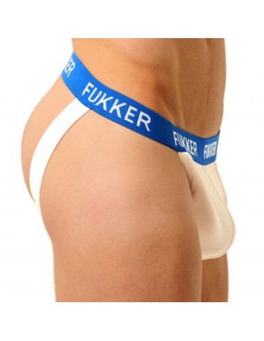 Jockstrap Fukker Blanc et bleu