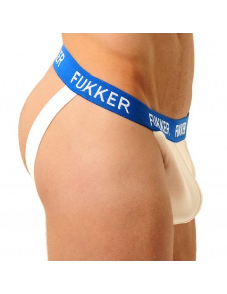 Jockstrap Fukker Blanc et bleu