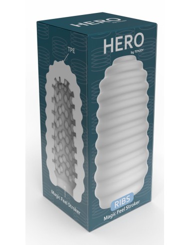 Masturbateur Hero Ribs Blanc