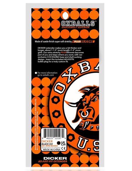 Gaine de pénis Dicker 15 x 3.5 cm Noire