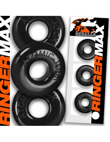 Lot de 3 Cokrings Ringer Max 20 mm Noirs