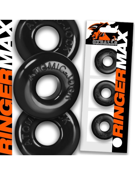 Lot de 3 Cokrings Ringer Max 20 mm Noirs Lot de 3 Cokrings Ringer Max 20 mm Noirs