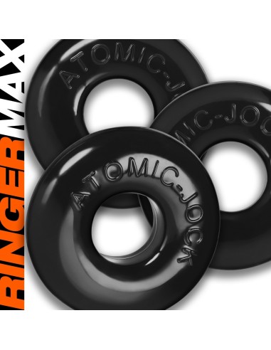 Lot de 3 Cokrings Ringer Max 20 mm Noirs