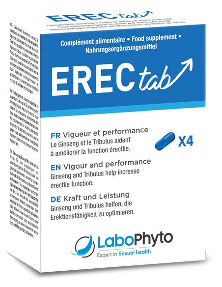 Stimulant d'érection Erec Tab 4 gélules