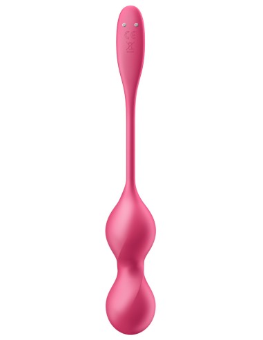 Boules de Geisha Vibrantes Connectées Love Birds 2 9 x 3.3cm Framboise