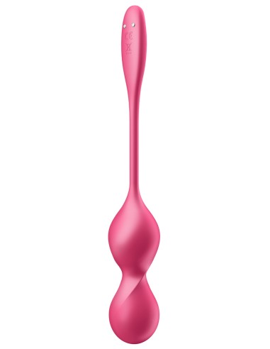 Boules de Geisha Vibrantes Connectées Love Birds 2 9 x 3.3cm Framboise