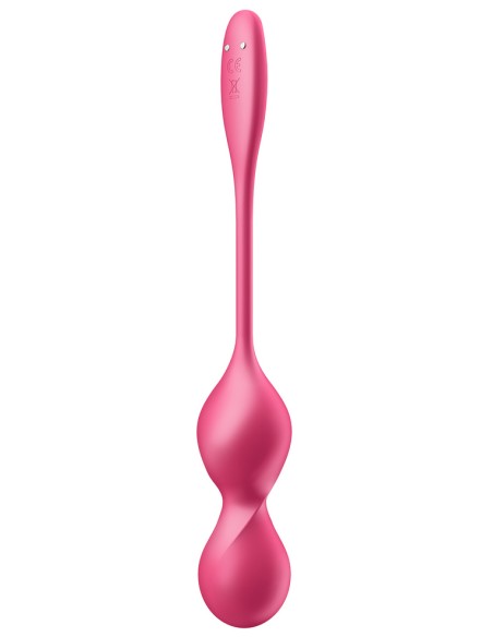 Boules de Geisha Vibrantes Connectées Love Birds 2 9 x 3.3cm Framboise