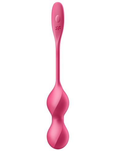 Boules de Geisha Vibrantes Connectées Love Birds 2 9 x 3.3cm Framboise