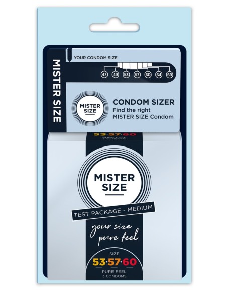 Préservatifs + Mesureur Mister Size Échantillon 3 tailles 53