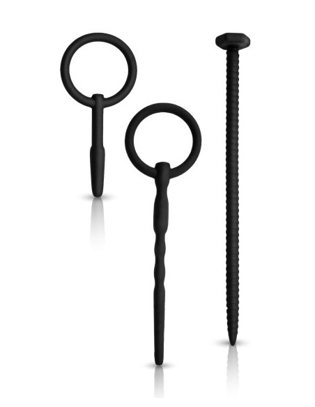Lot de 3 Tiges et plug d'urètre Knot Sound Diamètre 7mm