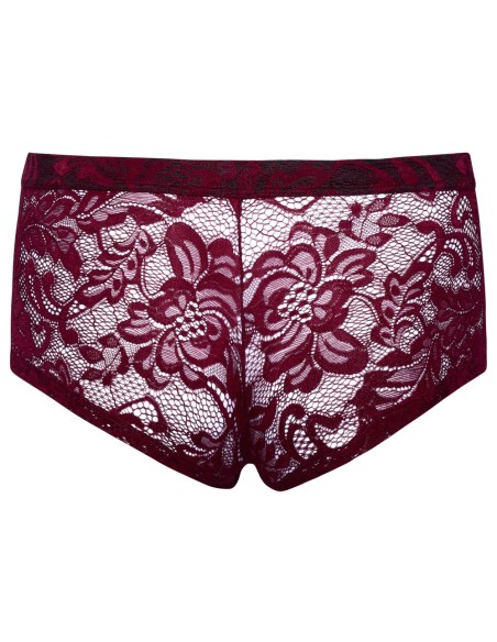 Boxer Dentelle FLINO Bordeaux