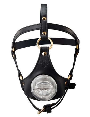 Bâillon avec Masturbateur Entrée Bouche Tranlips 30mm