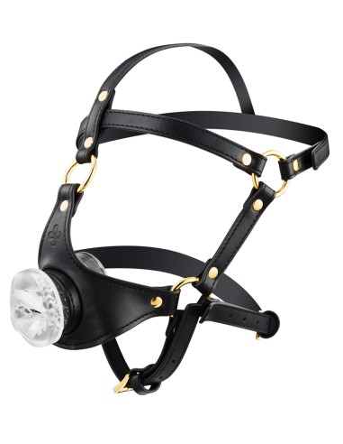 Bâillon avec Masturbateur Entrée Bouche Tranlips 30mm