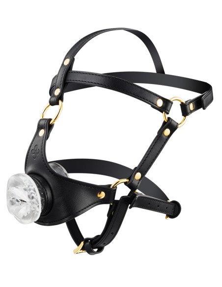 Bâillon avec Masturbateur Entrée Bouche Tranlips 30mm