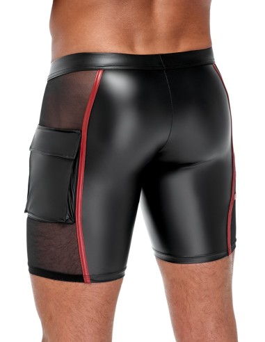 Short avec zip Ormeto Noir-Rouge