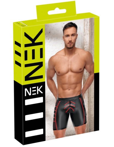 Short avec zip Ormeto Noir-Rouge
