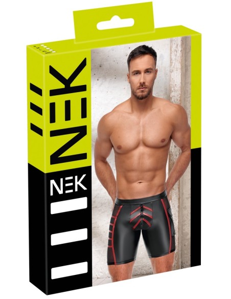 Short avec zip Ormeto Noir-Rouge Short avec zip Ormeto Noir-Rouge