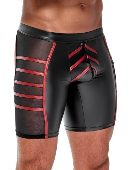 Short avec zip Ormeto Noir-Rouge Short avec zip Ormeto Noir-Rouge