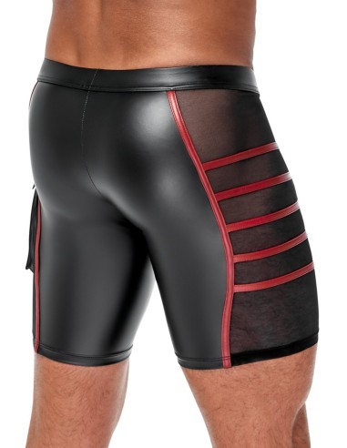 Short avec zip Ormeto Noir-Rouge