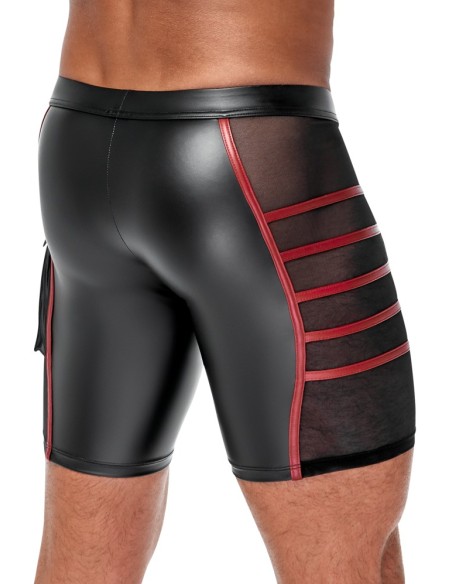 Short avec zip Ormeto Noir-Rouge Short avec zip Ormeto Noir-Rouge