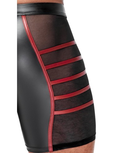 Short avec zip Ormeto Noir-Rouge