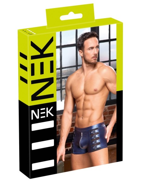 Boxer avec zip Eclino Bleu métallisé