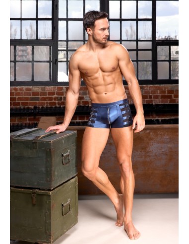 Boxer avec zip Eclino Bleu métallisé