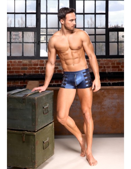 Boxer avec zip Eclino Bleu métallisé