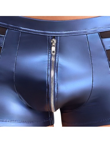 Boxer avec zip Eclino Bleu métallisé