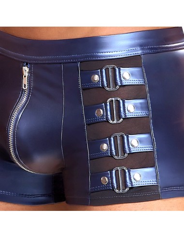 Boxer avec zip Eclino Bleu métallisé