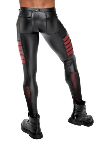 Pantalon ORMETO Noir-Rouge