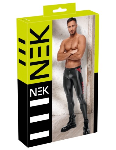 Pantalon ORMETO Noir-Rouge
