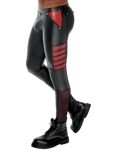 Pantalon ORMETO Noir-Rouge