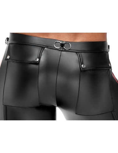Pantalon ORMETO Noir-Rouge