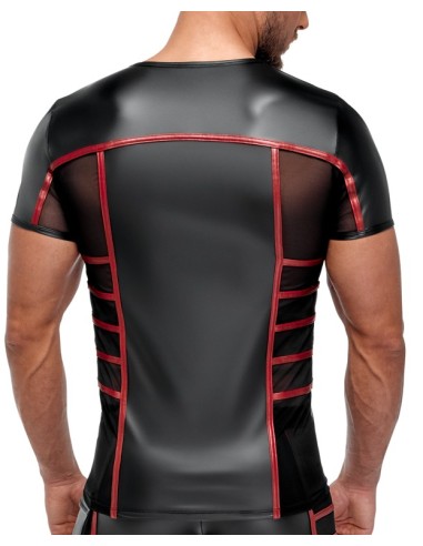 T-shirt TOP ORMETO Noir-Rouge