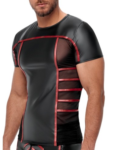 T-shirt TOP ORMETO Noir-Rouge