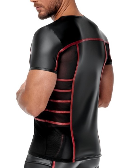 T-shirt TOP ORMETO Noir-Rouge